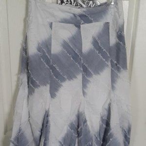 CHICO'S FRINGE BLUE & WHITE SKIRT
